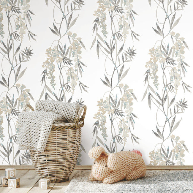 Nouveaux Wisteria Peel & Stick Wallpaper Peel and Stick Wallpaper RoomMates   