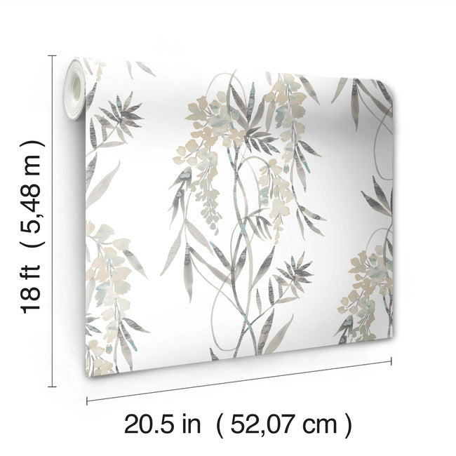 Nouveaux Wisteria Peel & Stick Wallpaper Peel and Stick Wallpaper RoomMates   