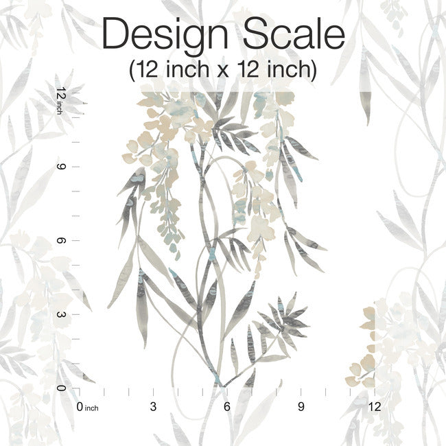 Nouveaux Wisteria Peel & Stick Wallpaper Peel and Stick Wallpaper RoomMates   