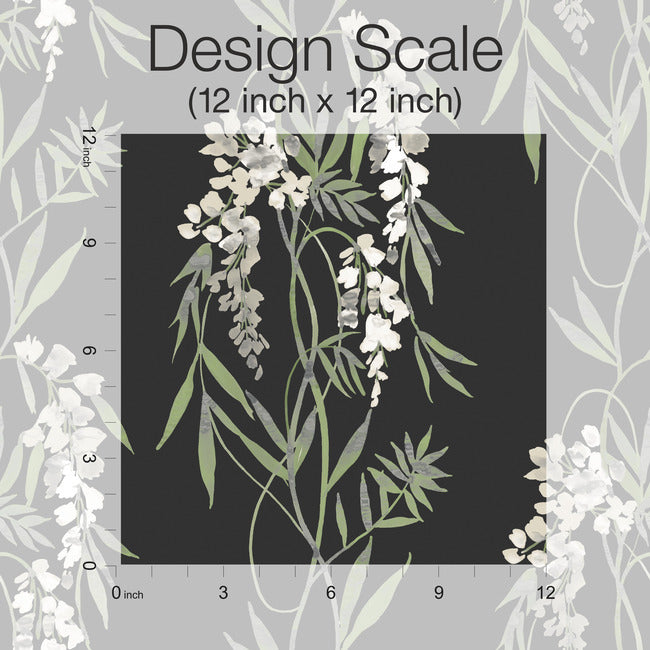 Nouveaux Wisteria Peel & Stick Wallpaper Peel and Stick Wallpaper RoomMates   