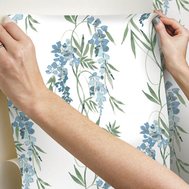 Nouveaux Wisteria Peel & Stick Wallpaper Peel and Stick Wallpaper RoomMates   