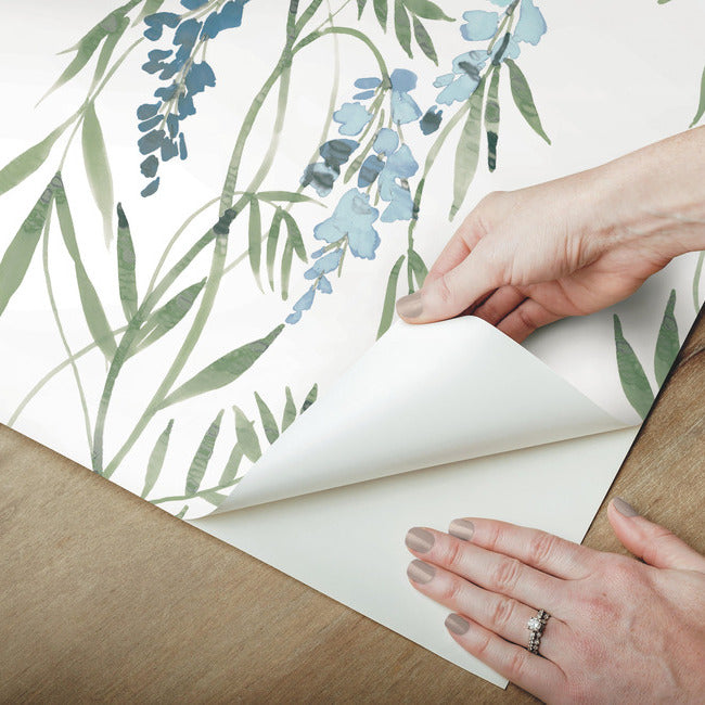 Nouveaux Wisteria Peel & Stick Wallpaper Peel and Stick Wallpaper RoomMates   