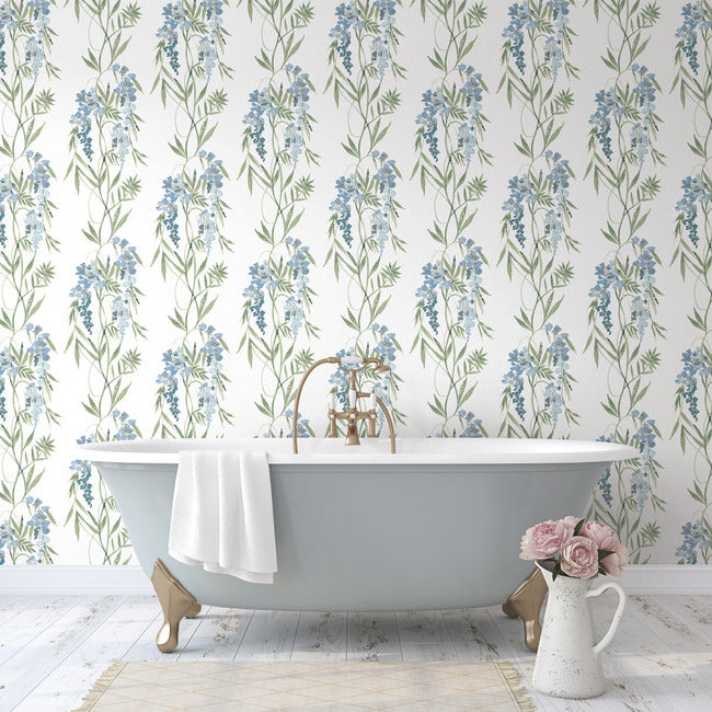 Nouveaux Wisteria Peel & Stick Wallpaper Peel and Stick Wallpaper RoomMates   