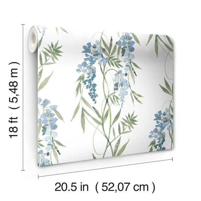 Nouveaux Wisteria Peel & Stick Wallpaper Peel and Stick Wallpaper RoomMates   