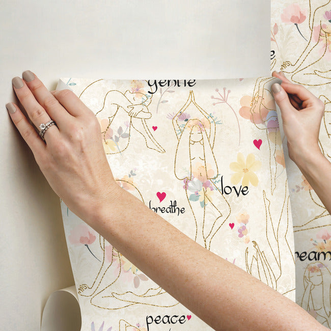 Yoga Goddesses Peel And Stick Wallpaper Peel and Stick Wallpaper RoomMates   