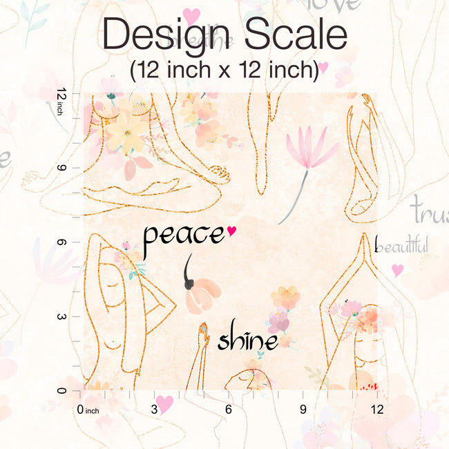Yoga Goddesses Peel And Stick Wallpaper Peel and Stick Wallpaper RoomMates   