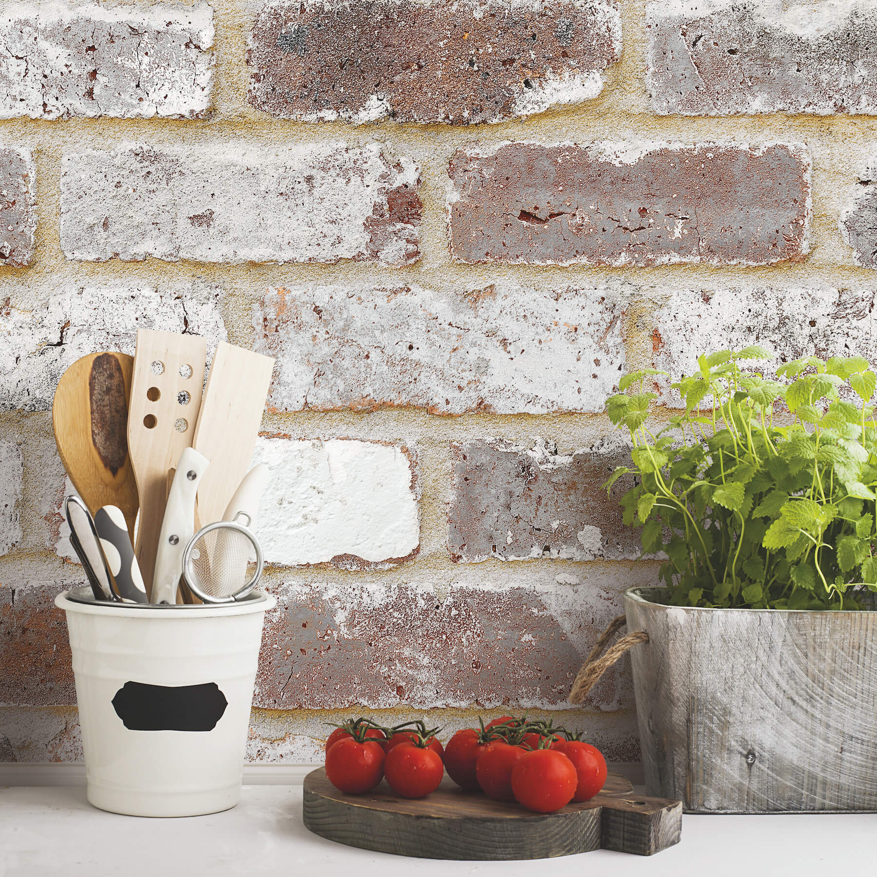 Reclaimed Brick Peel and Stick Wallpaper Peel and Stick Wallpaper RoomMates   