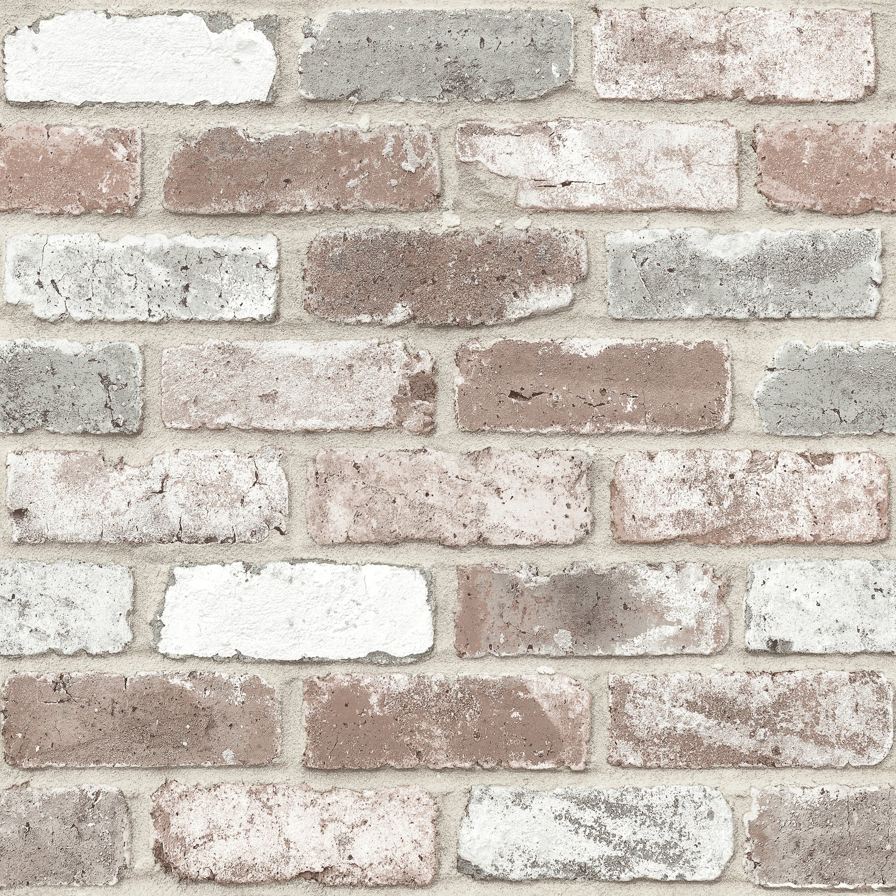 Reclaimed Brick Peel and Stick Wallpaper Peel and Stick Wallpaper RoomMates Unit Brown 