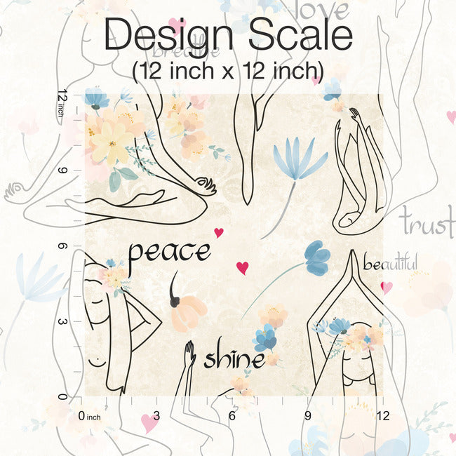 Yoga Goddesses Peel And Stick Wallpaper Peel and Stick Wallpaper RoomMates   