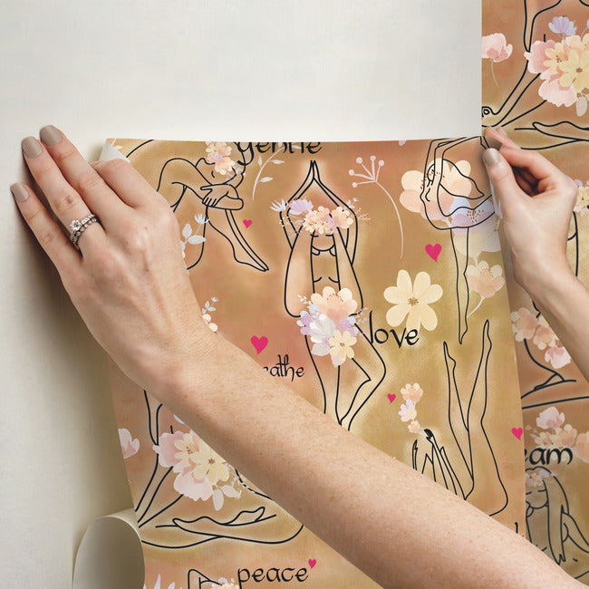 Yoga Goddesses Peel And Stick Wallpaper Peel and Stick Wallpaper RoomMates   