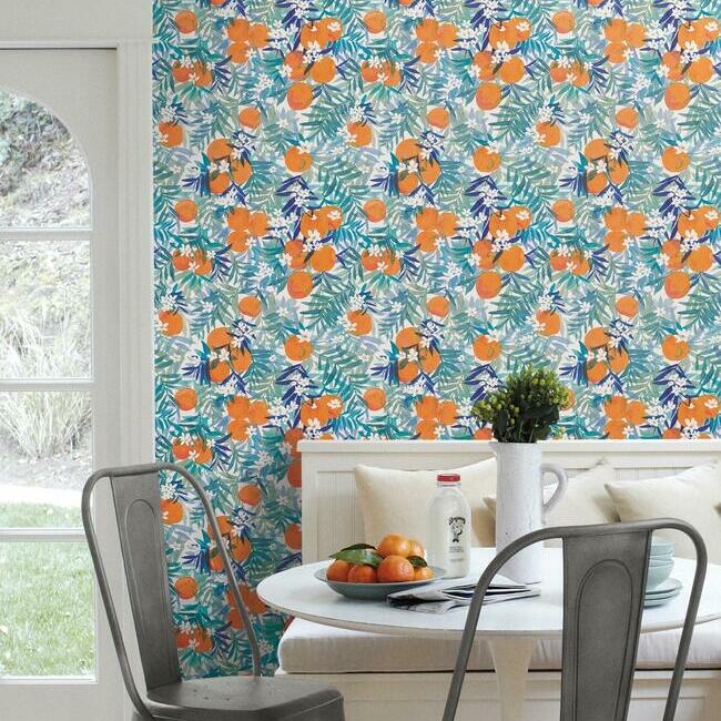 Orange Blossom Peel and Stick Wallpaper Peel and Stick Wallpaper RoomMates   