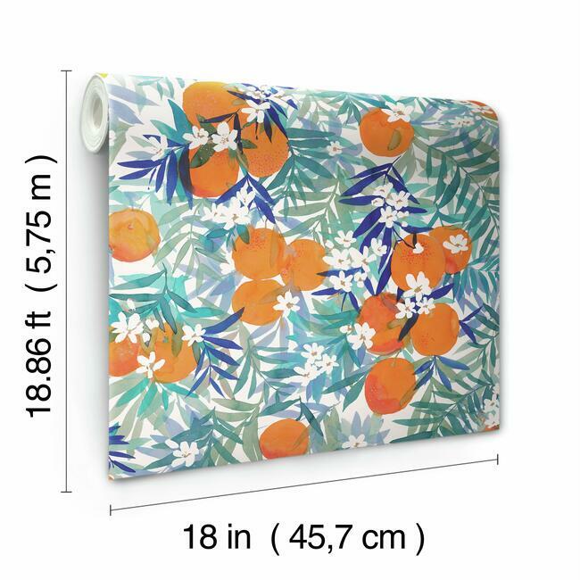 Orange Blossom Peel and Stick Wallpaper Peel and Stick Wallpaper RoomMates   