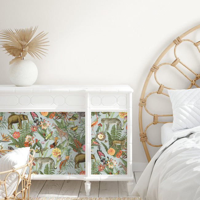 Tropical Zoo Peel & Stick Wallpaper Peel and Stick Wallpaper RoomMates   