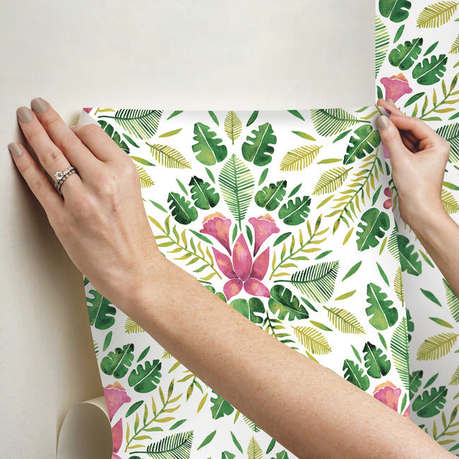 Cat Coquillette Tropical Peel & Stick Wallpaper Peel and Stick Wallpaper RoomMates   