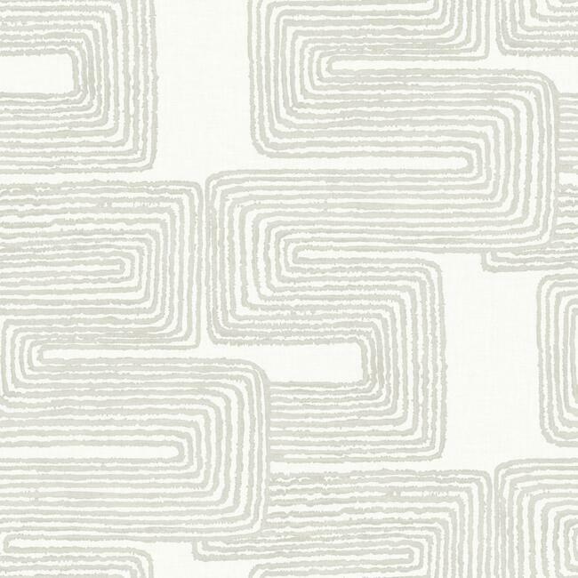 Nikki Chu Zulu Signature Peel & Stick Wallpaper Peel and Stick Wallpaper RoomMates Roll White 