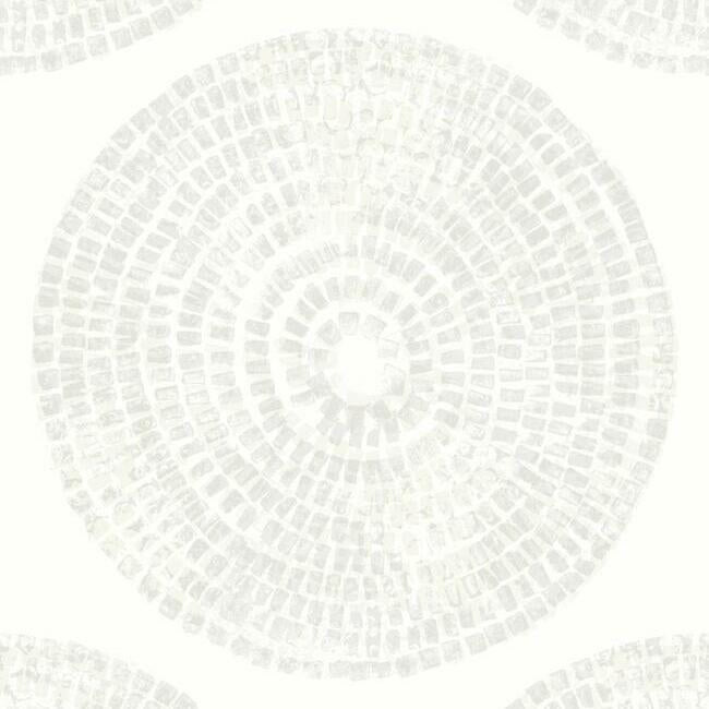 Nikki Chu Medali Peel & Stick Wallpaper Peel and Stick Wallpaper RoomMates Roll Grey 