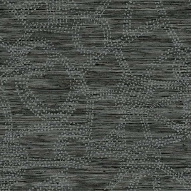 Nikki Chu Amhara Peel and Stick Wallpaper Peel and Stick Wallpaper RoomMates Roll Black 
