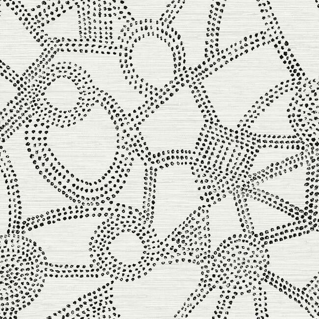 Nikki Chu Amhara Peel and Stick Wallpaper Peel and Stick Wallpaper RoomMates Roll White 