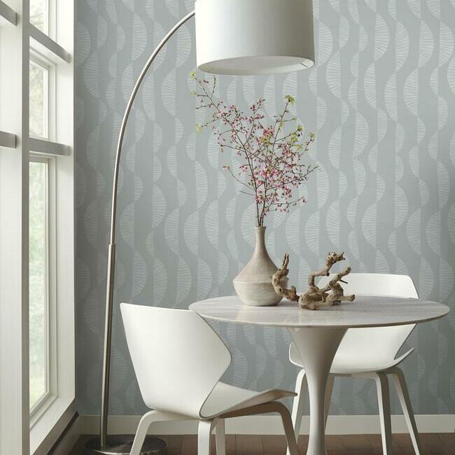 Nikki Chu Seychelles Wave Peel and Stick Wallpaper Peel and Stick Wallpaper RoomMates   
