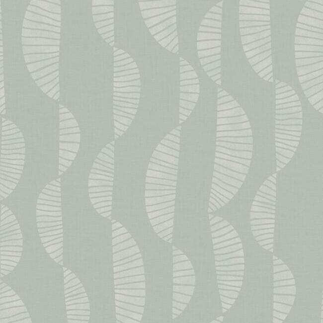 Nikki Chu Seychelles Wave Peel and Stick Wallpaper Peel and Stick Wallpaper RoomMates Roll Grey 