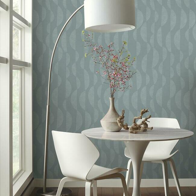 Nikki Chu Seychelles Wave Peel and Stick Wallpaper Peel and Stick Wallpaper RoomMates   