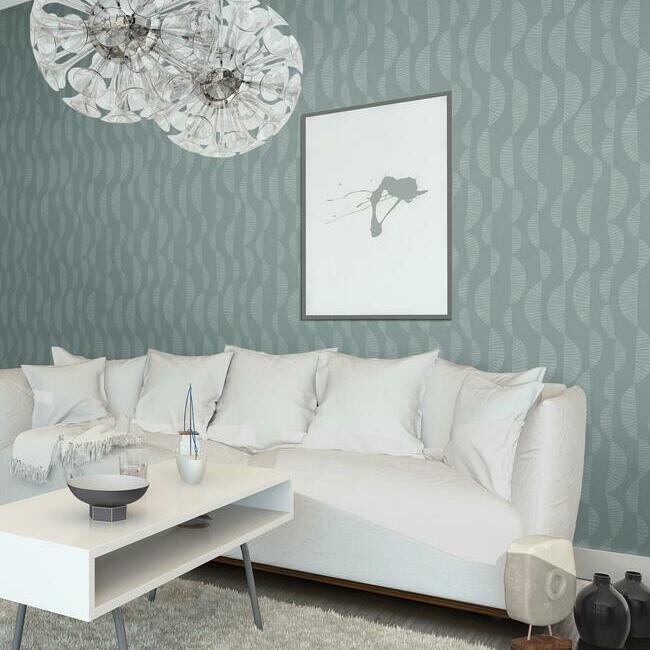 Nikki Chu Seychelles Wave Peel and Stick Wallpaper Peel and Stick Wallpaper RoomMates   