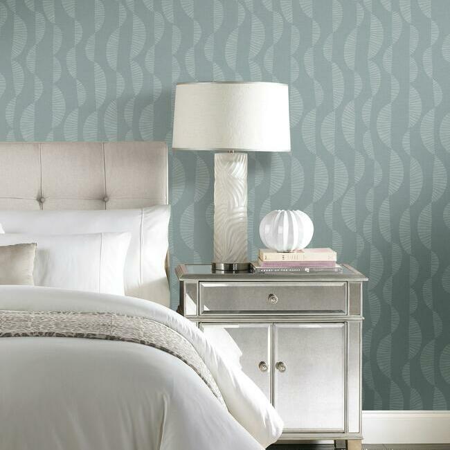 Nikki Chu Seychelles Wave Peel and Stick Wallpaper Peel and Stick Wallpaper RoomMates   
