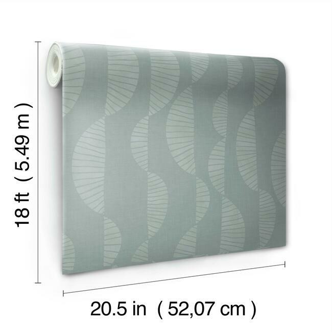 Nikki Chu Seychelles Wave Peel and Stick Wallpaper Peel and Stick Wallpaper RoomMates   