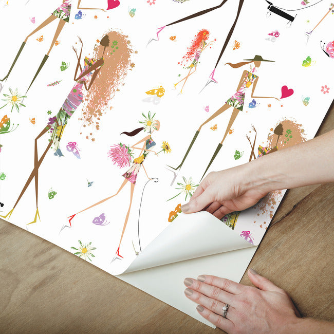 Fun Chic Peel & Stick Wallpaper Peel and Stick Wallpaper RoomMates   