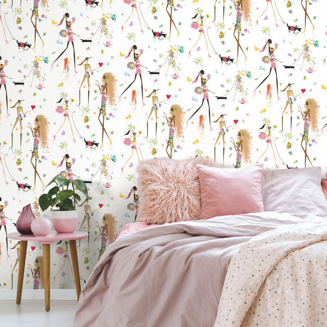 Fun Chic Peel & Stick Wallpaper Peel and Stick Wallpaper RoomMates   