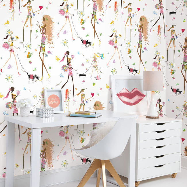 Fun Chic Peel & Stick Wallpaper Peel and Stick Wallpaper RoomMates   