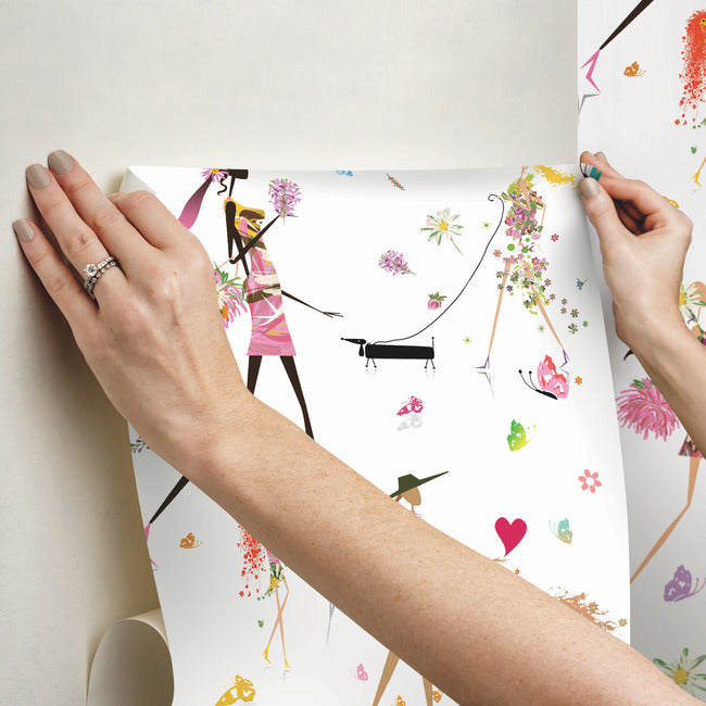 Fun Chic Peel & Stick Wallpaper Peel and Stick Wallpaper RoomMates   