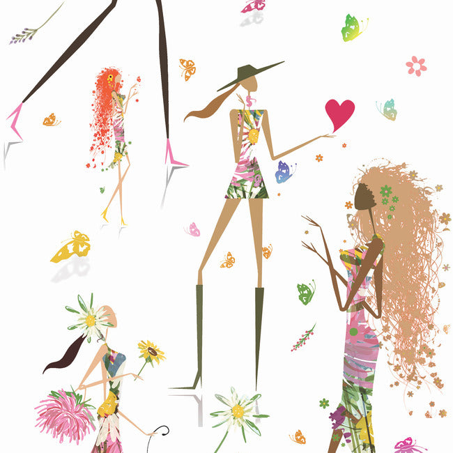 Fun Chic Peel & Stick Wallpaper Peel and Stick Wallpaper RoomMates
