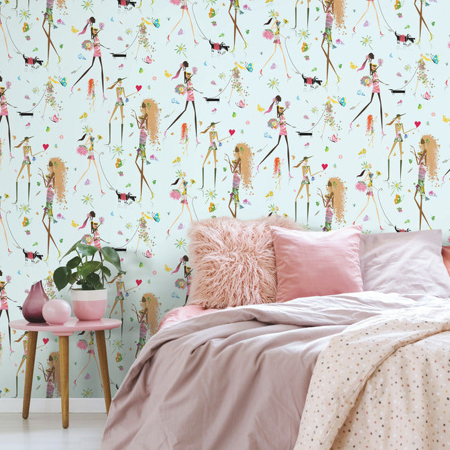 Fun Chic Peel & Stick Wallpaper Peel and Stick Wallpaper RoomMates   