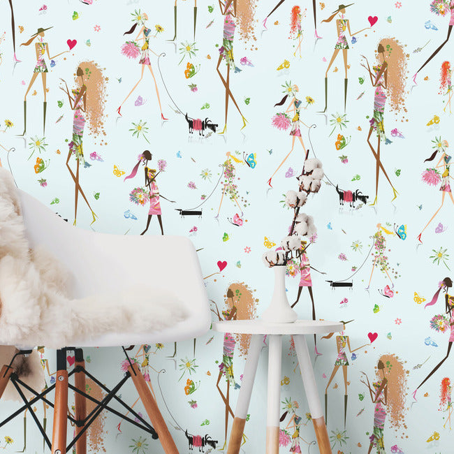 Fun Chic Peel & Stick Wallpaper Peel and Stick Wallpaper RoomMates   