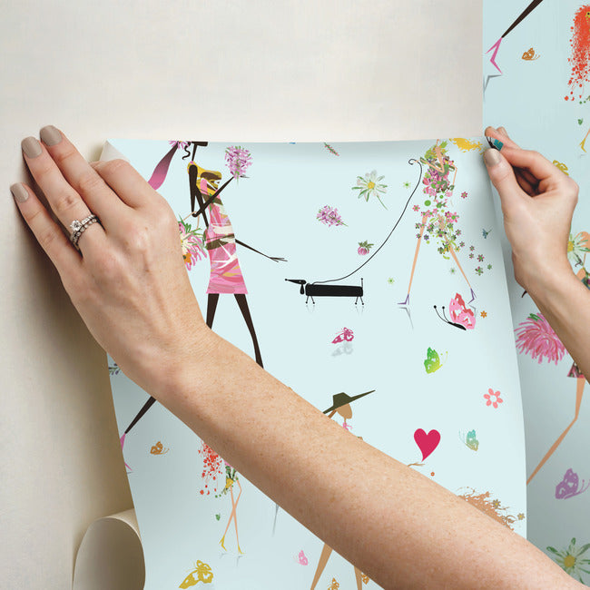 Fun Chic Peel & Stick Wallpaper Peel and Stick Wallpaper RoomMates   