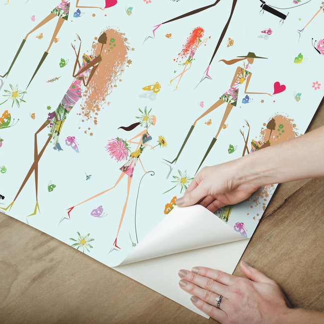 Fun Chic Peel & Stick Wallpaper Peel and Stick Wallpaper RoomMates   