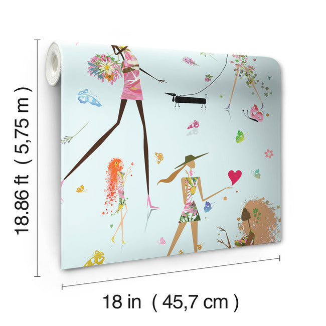 Fun Chic Peel & Stick Wallpaper Peel and Stick Wallpaper RoomMates   