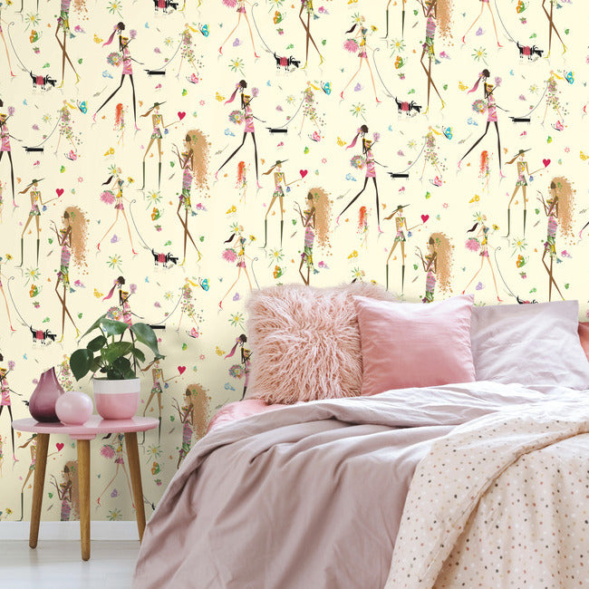 Fun Chic Peel & Stick Wallpaper Peel and Stick Wallpaper RoomMates   