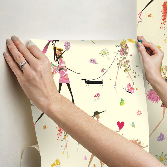 Fun Chic Peel & Stick Wallpaper Peel and Stick Wallpaper RoomMates   