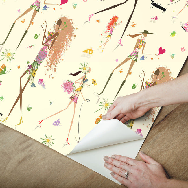 Fun Chic Peel & Stick Wallpaper Peel and Stick Wallpaper RoomMates   