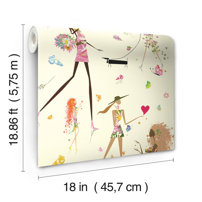Fun Chic Peel & Stick Wallpaper Peel and Stick Wallpaper RoomMates   