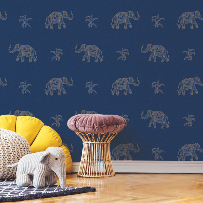 Elephant Walk Peel & Stick Wallpaper Peel and Stick Wallpaper RoomMates   