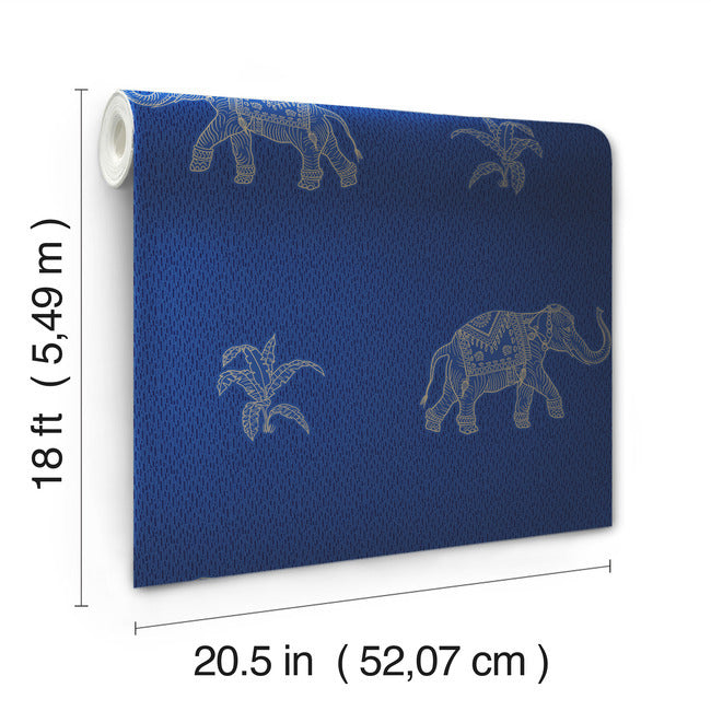 Elephant Walk Peel & Stick Wallpaper Peel and Stick Wallpaper RoomMates   