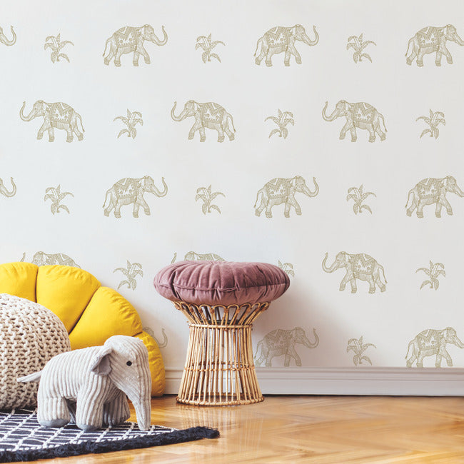 Elephant Walk Peel & Stick Wallpaper Peel and Stick Wallpaper RoomMates   