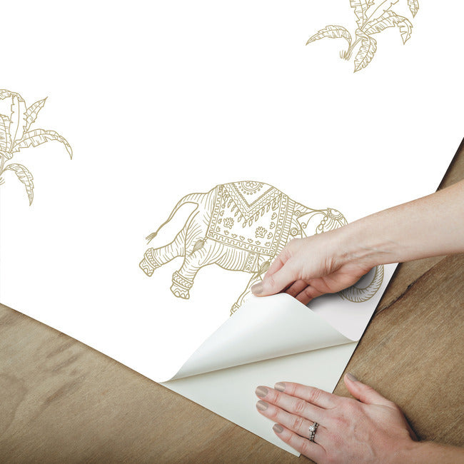 Elephant Walk Peel & Stick Wallpaper Peel and Stick Wallpaper RoomMates   
