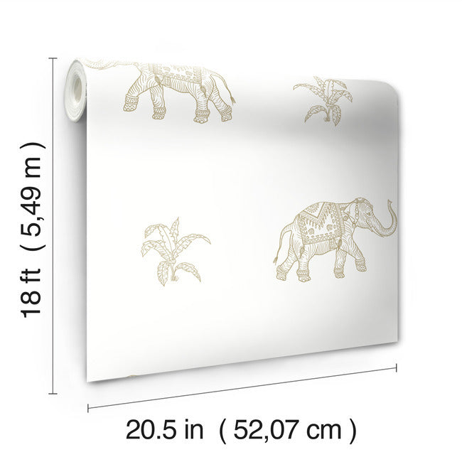Elephant Walk Peel & Stick Wallpaper Peel and Stick Wallpaper RoomMates   