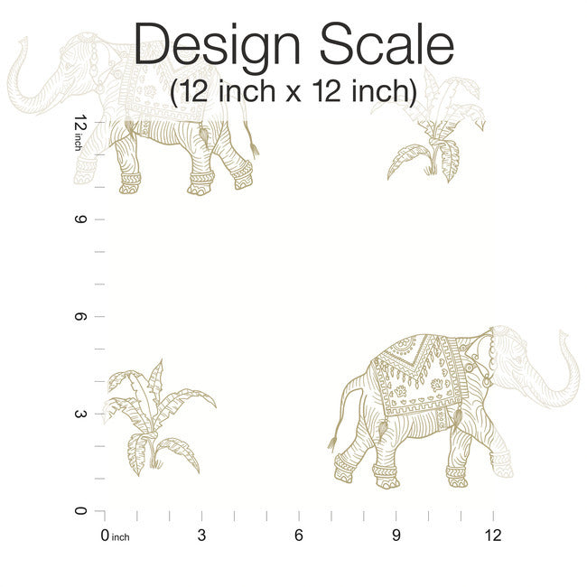 Elephant Walk Peel & Stick Wallpaper Peel and Stick Wallpaper RoomMates   