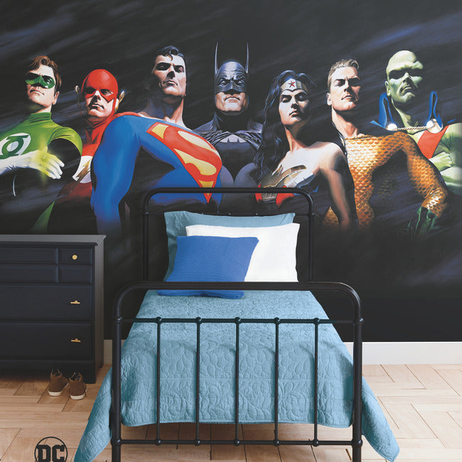 Alex Ross - Justice League Peel & Stick Wallpaper Mural Wall Murals RoomMates   
