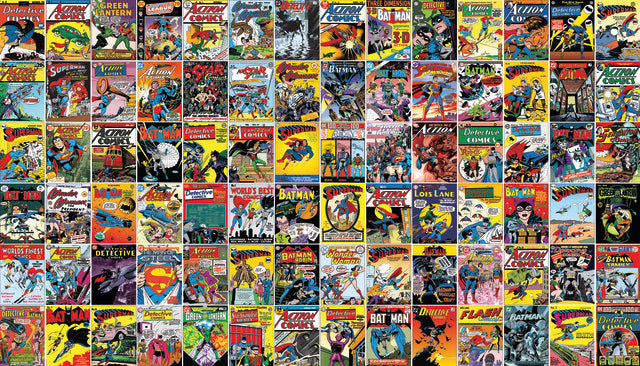 Classic DC Comics Covers Peel & Stick Wallpaper Mural Wall Murals RoomMates   
